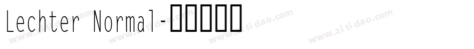 Lechter Normal字体转换